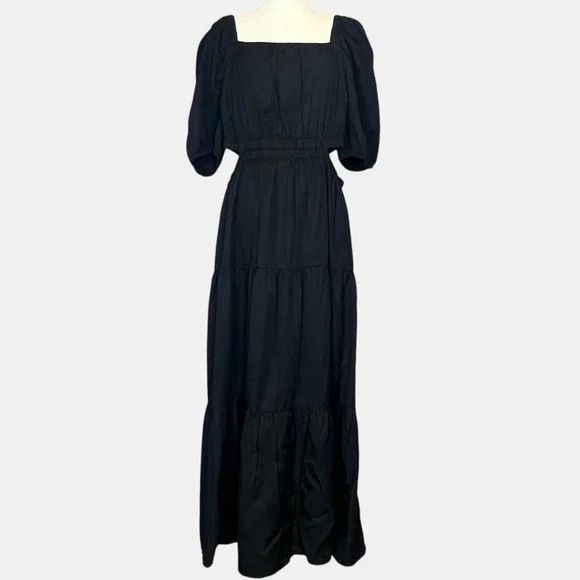 The Drop Women's XL Black Anaya Maxi Dress Tencel Lyocell Minimalist - Picture 3 of 8